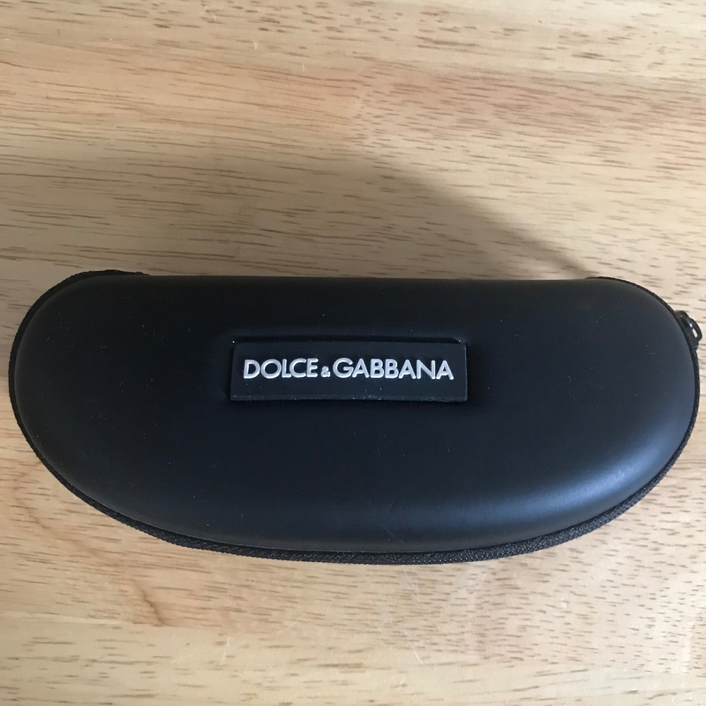 Dolce & Gabbana Black Zip Closure Glasses Case